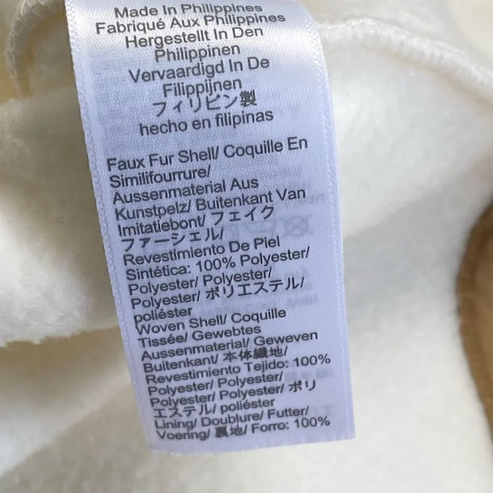 J.crew white quilted fleece pullover sweatshirt small